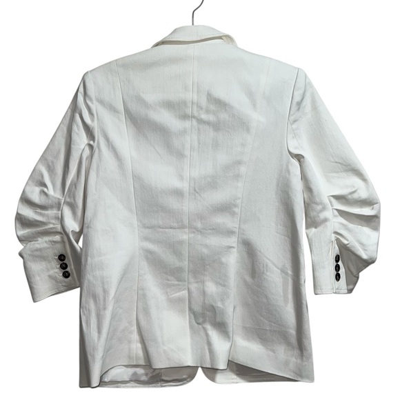 NEW NWT Cinq A Sept Khloe Denim Blazer Jacket White - Picture 7 of 11